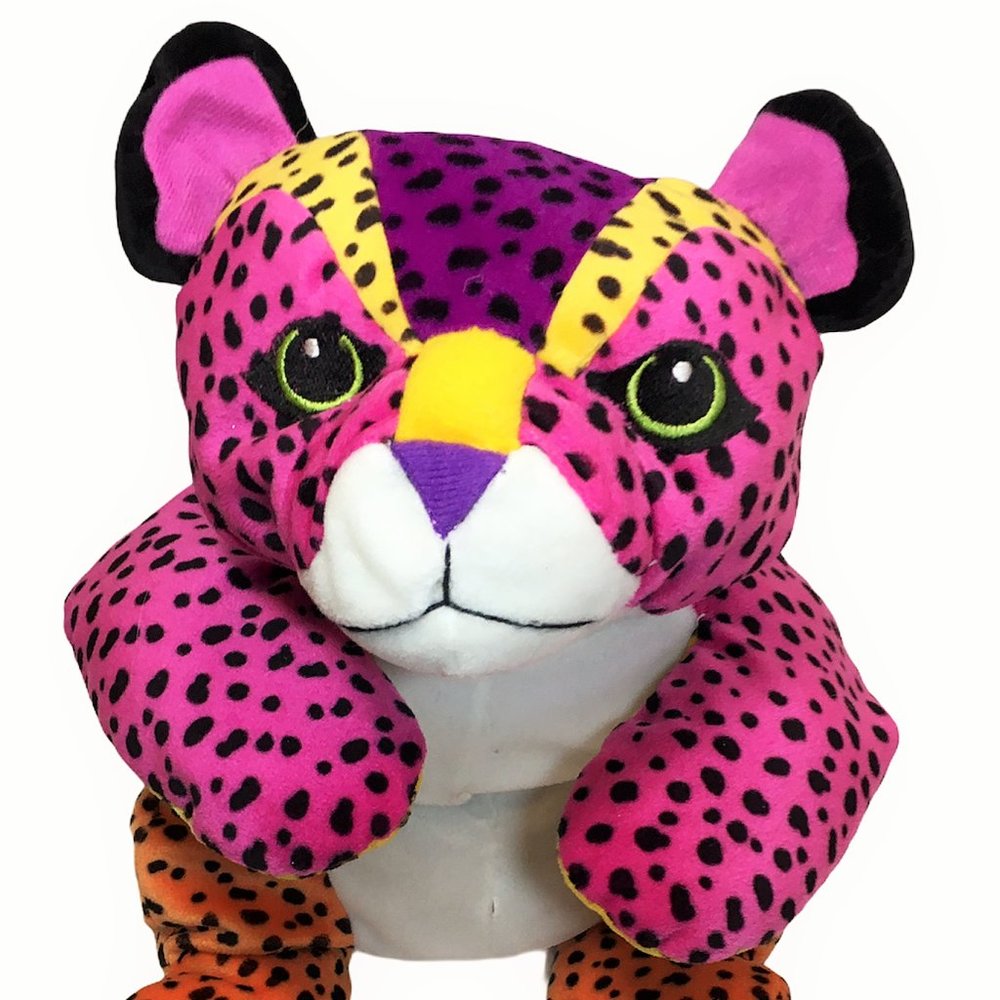 HTF Anico Pink Spotted Leopard Cheetah Plush 19in.